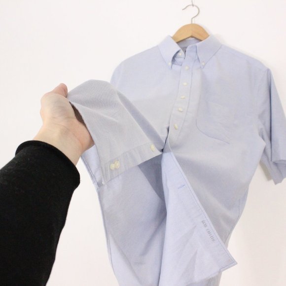 *Stafford Mens Short Sleeve Wrinkle Free Oxford Button Down Collar Dress Shirt - Picture 5 of 6